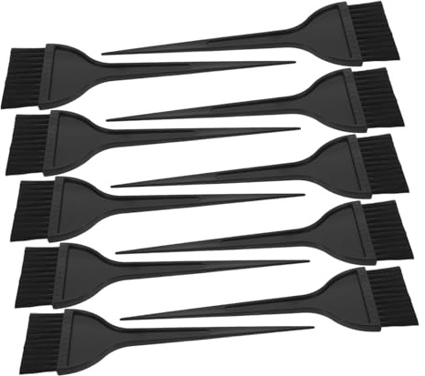 FRCOLOR Kit de 10 Pinceles Aplicación Uniforme para Teñir el Cabello de Plástico Negro y Portátil para Salón y Uso en Casa