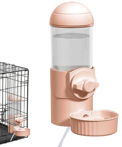 Uoqpty Cuenco De Agua Calentado para Mascotas | Bebedero Termostático con Sifón para Chinchillas,Botella Bebedora para Jaula De Chinchilla,para Clima Frío En Garaje Granero Patio Perrera Criadero