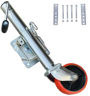 NYTFHMS Heavy-Duty Bolt-On Swivel Jack - Beach Wheel Trailer Jack, Lift Swivel Trailer Jack, Swivel Trailer Jockey Wheel, Heavy Duty Boat Jockey Wheel/15Cm Removable T