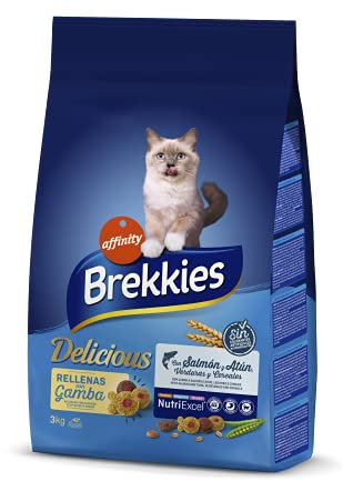 Brekkies Pienso para Gatos Delicious con una Selección de Pescado - 3000 gr