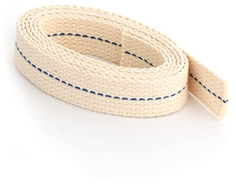 NKlaus 3 mètres 22mm 100% Coton Naturel Mèche Plate à torons Mèche Lanterne pour brûleur à Huile avec pétrole purifié 1300