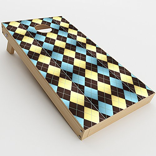 Skin Decal Vinyl Wrap for Cornhole Game Board Bag Toss (2xpcs.) Skins Stickers Cover/Argyle Pattern