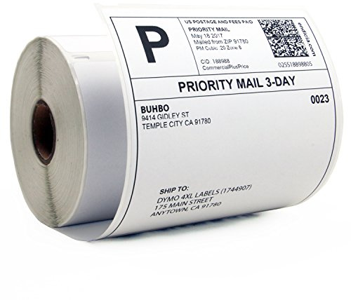 Buhbo Compatible with DYMO LabelWriter 4XL 4 x 6 Shipping Label 1744907, White (220 Per Roll)