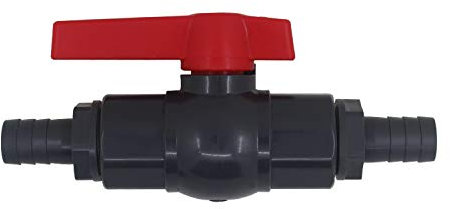 Valvula esfera agua roscada grifo bola pvc racor conector manguera jardin llave de paso plastico para piscina agricola (Roscado 3/4 + OD16mm)