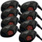 Japan WaZaki Hybrid Iron Set USGA R A Rules Golf Club,Whole Black Oil Finish,4-SW,with Covers,WLIIs Ltd Model,Mens Regular Flex,65g Graphite Shaft,Standard Length,Pack of 16
