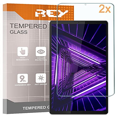REY Pack 2X Pellicola salvaschermo per Lenovo Tab M10 HD 2020 ó 2ª Gen 10,1 - TB-X306 - X306F - X306X, Vetro temperato, di qualità Premium