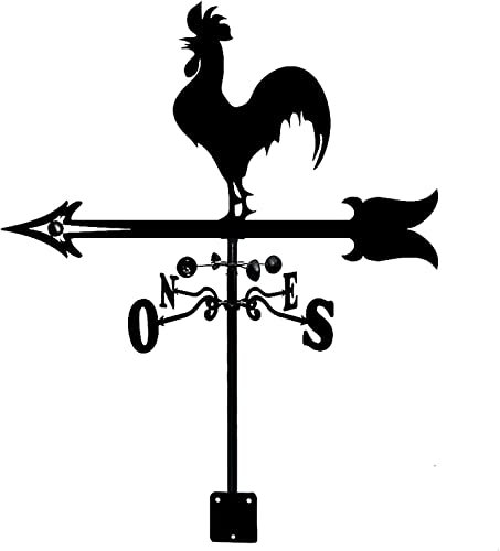 AXTIES wetterhahn fürs Dach Wetterfahne for Gartendekoration, Edelstahl, Hahn-Wetterfahne, Windrichtungsanzeige, Messwerkzeug for Gärten, Häuser, Gartenhäuser