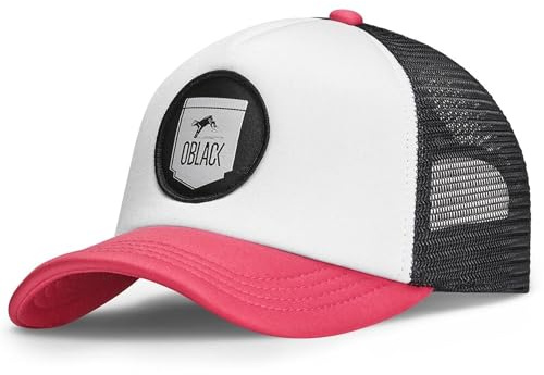 Oblack Cappellino Bambino con Visiera Classic Kids - Cappello Trucker Uomo (Pink)