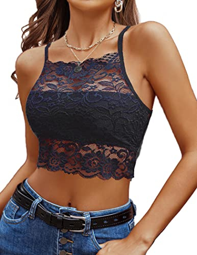 Avidlove Haut Court en Dentelle pour Femmes Maillot De Corps Camisole Hauts Courts