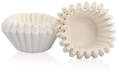 200 PCS Papeles de Filtro de Café de Cesta, Papeles de Filtro tipo Cesta Desechables, Juego de Filtros de Papel para Café, Papel de Reemplazo Blanca Biodegradable, para Cafeteras/Cafeteras de Goteo