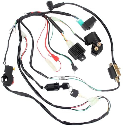 Osmond Kit de Bobine D'Allumage CDI de Faisceau de Câbles pour Véhicule Quad Électrique ATV 50cc 70cc 90cc 110cc, Allumage de Circuit du Véhicule