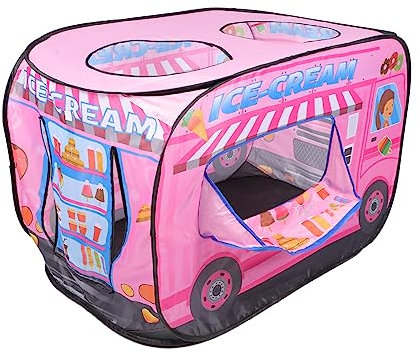 Eiszelt spielhaus Playhouse for Child Play Spiele für kindergeburtstags mitgebsel Kinderspielhauszelt zusammenklappbares kinderzelt Eiswagen-Spielzelt Vlies ibasenice