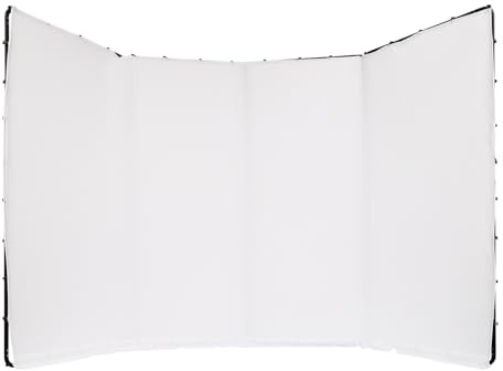 Support de toile de fond, pliable, 4 x 2,4 m, résistant aux plis, vert/blanc/noir, pour enregistrement vidéo en studio photo, portrait, photographie en tête (blanc)