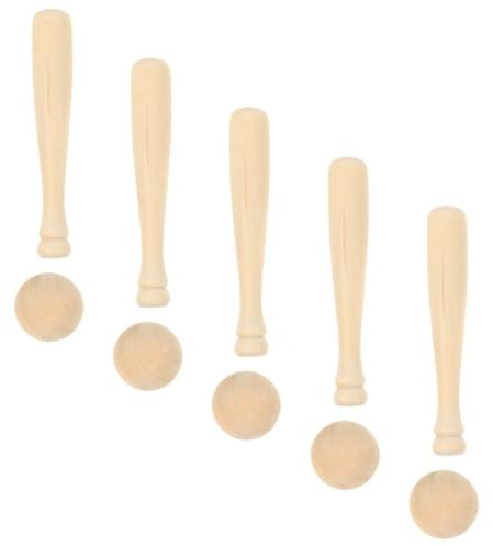 Generisch 1 Satz Miniatur-Fledermaus Baseball-Rack Abschlagballschläger Fledermaus Plüsch Sport mini baseballschläger Mini-Baseballschläger Graffiti-Modelle aus Holz Holzhandwerk hölzern