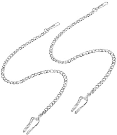 LIGIGWASH 2pezzi Catenina per Orologio da Tasca Uomo Accessori per Gioielli Fai da Te Catena per Occhiali e Borse Durevole e Regolabile