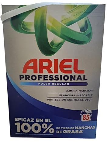 Ariel Professional 85 Lavados, Detergente en polvo para lavadoras, Eficaz En El 100% De Tipos De Manchas De Grasa
