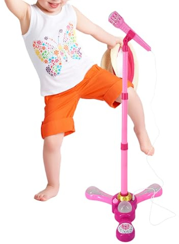 Microphone sur Pied pour, sans Fil et Réglables - Set Microphone pour Chant Et Jeu - pour Garçons et Filles Jeux Fête Anniversaire Noël Journée de