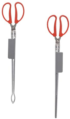 Sewroro Pinza Antiscivolo in Acciaio Inox 52cm per Granchi e Aragoste, Morsetto Multifunzione da Pesca per Anguille e Crostacei, Set 2 Pezzi per Barbecue, Campeggio e Uso Domestico