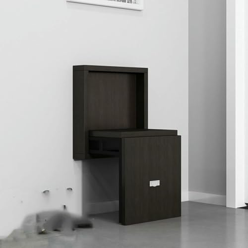YYLMKMFC Taburete for Cambiar Zapatos Invisible montado en la Pared, Silla Plegable, Taburete for Colgar en la Pared, balcón, taburetes de Pared Ocultos, Asiento Plegable(B,Without armrest)