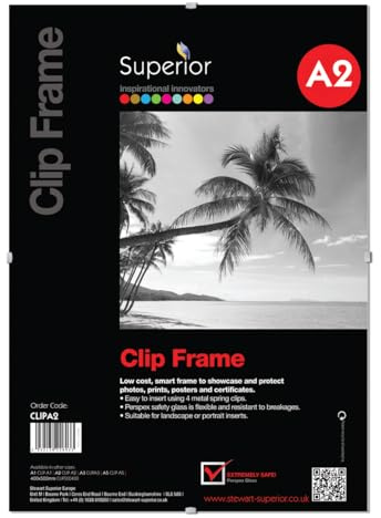 Stewart Superior A2 Clip-Rahmen mit Perspex-Sicherheitsglas