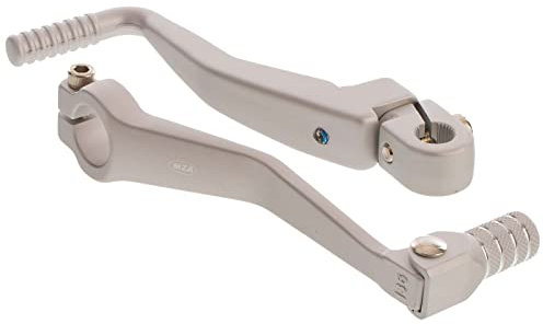 Enduro Sport/Tuning SET Kickstarterhebel + Fußschalthebel klappbar (mit Haltekugel+Feder, Federspannung einstellbar), Farbe silber matt