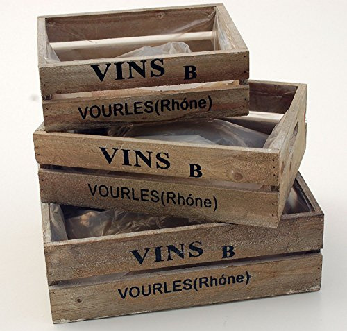 Deko Holz Weinkisten 3er Set