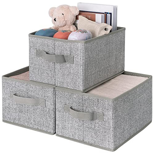 GRANNY SAYS Contenedores de almacenamiento para armario, cestas y cajas de almacenamiento, contenedores decorativos con asas