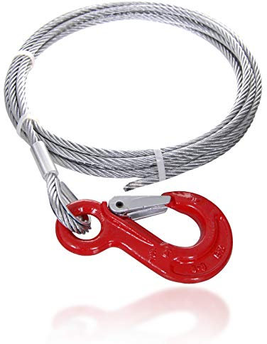 Drahtseile24 Stahlseil, Drahtseil, Seil für Seilwinde – Windenseil, Forstseil | 5mm – 10mm | 2m – 100m | Ø5mm / 280kg Nutzlast | 2m