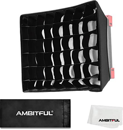 AMBITFUL Difusor de luz LED de 35,5 cm x 29,5 cm, rejilla de panal de miel para panel de luz LED