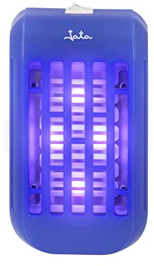 JATA HOGAR MOST1521 - Antimosquitos Eléctrico Interior, Lámpara Mata Mosquitos con 4 Leds Ultravioleta, Silencioso, Bandeja Extraíble de Limpieza, Área de Acción 16 m²