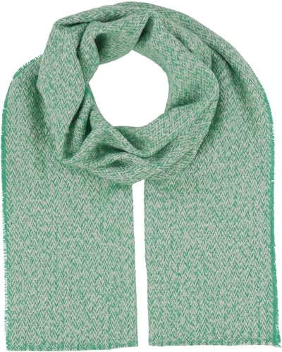 FRAAS Cashmink Schal 63 x 200 cm - Weicher als Kaschmir - Made in Germany - Stola im Fischgrät-Design für Damen - Perfekt für Herbst und Winter Grasgrün