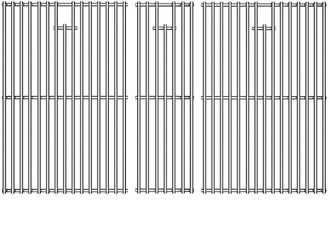KIKIBRO Rostfritt stål matlagningsgaller ersättning för Nexgrill 720-0882A Evolution Infraröd Plus 5-brännare gasgrillar reservdelar matlagningsgaller med sidobrännare, set med 2, 17 tum