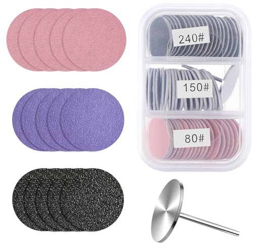 60Pcs Sanding Paper Discs 25mm Replacement Foot Sandpaper Discs