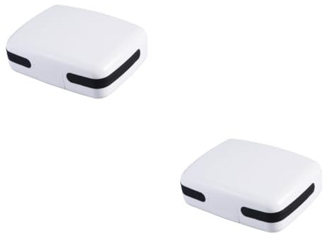 minkissy 2pcs Hearing Aid Hard Case Carry Case Holder for Hearing Aids for Traveling