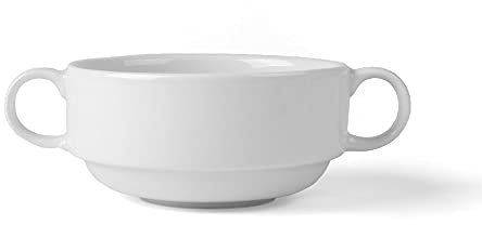 Holst Porzellan AU 525 Lot de 6 bols à soupe en porcelaine 0,30 l Blanc 11 x 16 x 5,6 cm