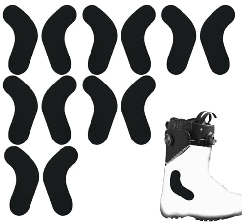 6 pares de protectores de tobillo para botas de esquí, almohadillas para botas de esquí, almohadillas adhesivas para botas de snowboard, barra de ajuste para esquí, deportes al aire libre