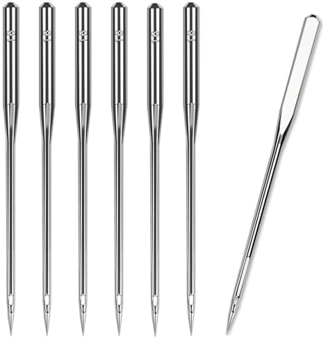 Lot de 30 aiguilles universelles de machine à coudre pour cuir et jeans, taille 100/16, aiguilles robustes pour tissus épais, compatibles avec machine à coudre domestique