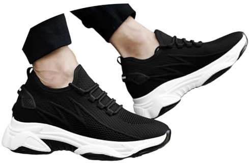 Chaussure Rehaussante Homme 6 10cm De Sport en Salle Travail Running Confort Chic Chaussures Mode Et pour Tennis Plein Air Semelle Légère Jogging
