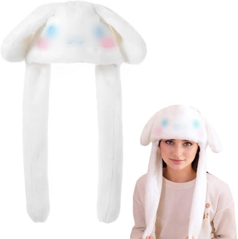 PEXIVOZ Süßer Plüsch Tier Hasen Ohren Hut,Lustige Hüte mit Wackelohren Beweglichen Ohren,Drücken der Tiermütze Machen die Ohren Bewegen,für Spielzeug Geburtstags Weihnachts Geschenk Cosplay - Stil A