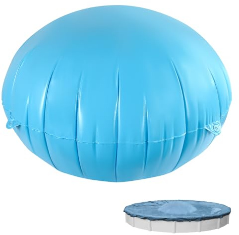Poolkudde vinter, 4 fot/120 cm uppblåsbar poolskydd rund, poolskydd vinter, luftkudde pool vinter, lämplig för att skydda pooler på vintern och i dåligt väder