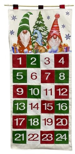 24 dagar bärbar festlig mjuk tyg textil julkalender | Julkalenderfickor för hem, kontor, badrum, sovrum, klass, skola, dagis