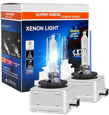 SOCAL-LED LIGHTING D1S 35W Xenon HID Headlight Bulbs - 8000K Ice Blue - 66144 66140 85140 85415 OEM High Low Beam Direct Replacement - pack of 2