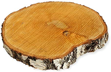 matches21 Disco de Madera de Abedul Real Disco de Madera de Abedul para decoración y Bricolaje - 1 ud. Ø 30-35 cm