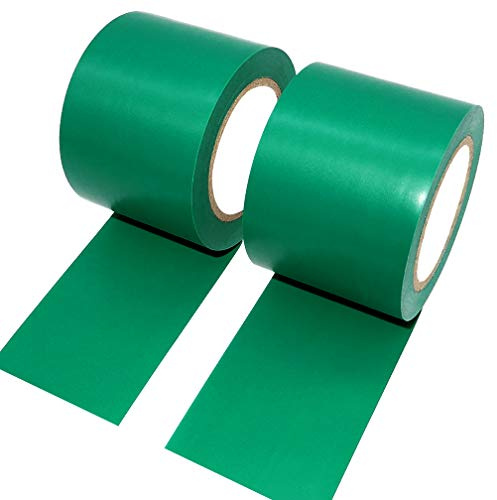 ALBOYI 2 Rolls Electrical Insulation Tape, 50mm x 15m PVC Flame Retardant Waterproof Insulating Tape for Wiring, Cable Protection and Electrical Repairs (Green)