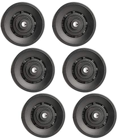 Topfinder Puleggia Palestra, 90 mm Universale Cuscinetto Cavo puleggia Carrucola per Attrezzatura Palestra Porta del Garage (6Pcs)