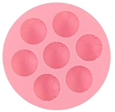 Selecto Bake Mini 7-Cavity Semi Sphere Football & Basketball Silicone Mold, Baking Mold for Making Chocolate, Cake, Jelly, Dome Mousse