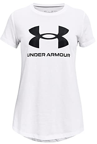 Under Armour Girl's UA G Sportstyle Logo SS, Super Soft Girl's T-Shirt for Training and Fitness, Fast-Drying Sports Top with Logo, Graphic T-Shirt for Girls