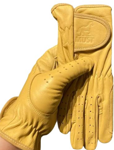 Damen Reithandschuhe, 100 % echtes Leder, Braun, Beige, Hellbraun & Schwarz