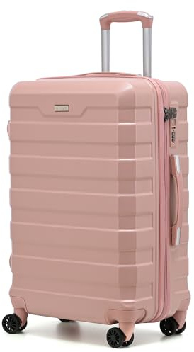 RMW Suitcase 24 Inch Medium Hard Shell Check-in Luggage | Lightweight with TSA Combination Lock, 4 Dual Spinner Wheels, Reinforced Zipper, Durable Travel Trolley Case