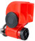 WOOXGEHM 12V Horn Lautes Lufthorn Kit für Auto, Rotes Quadratisches Hornmundstück, Leistungsstark und Laut, für Lkws, Autos, Motorräder, Golfwagen, Boote, Crvs